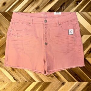 NWT Women's Hi Rise Pink Denim Shorts